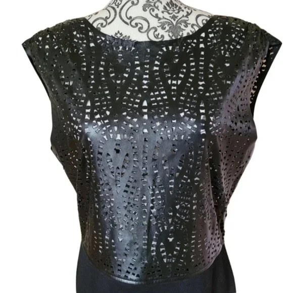 House of Harlow 1960 pleather cutout dress size large - Picture 2 of 16